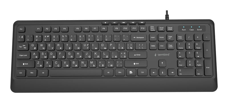 Gembird Keyboard Multimedia USB Cyrill/Black KB-MCH-05-CYRL