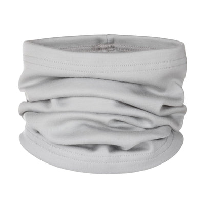 Grey Single-Layer Merino Wool Tube Scarf