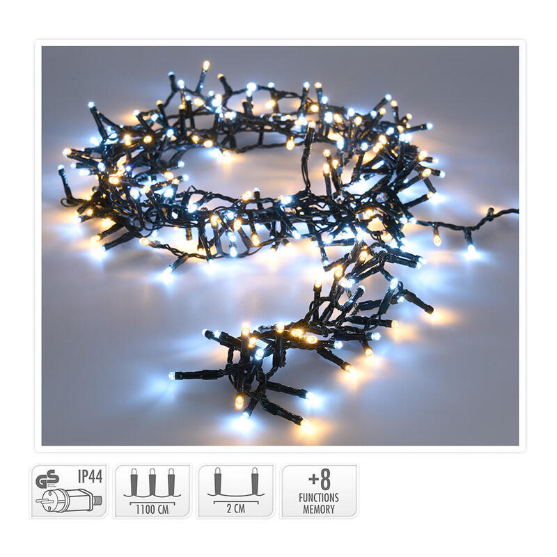 Garland Snake 560 Leds 14M Light Fria And Calida