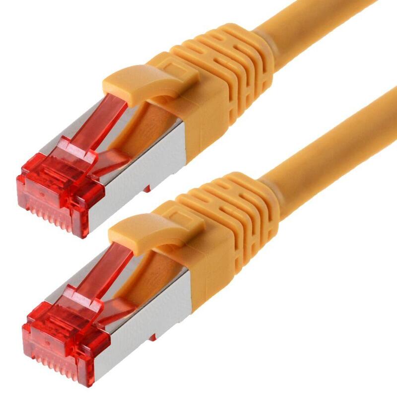 Helos Network Cable S/FTP CAT.6 Yellow 10,0M
