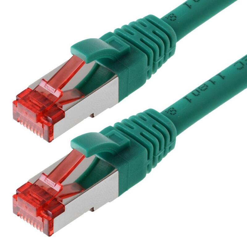 Helos Network Cable S/FTP CAT.6 Green 10,0M