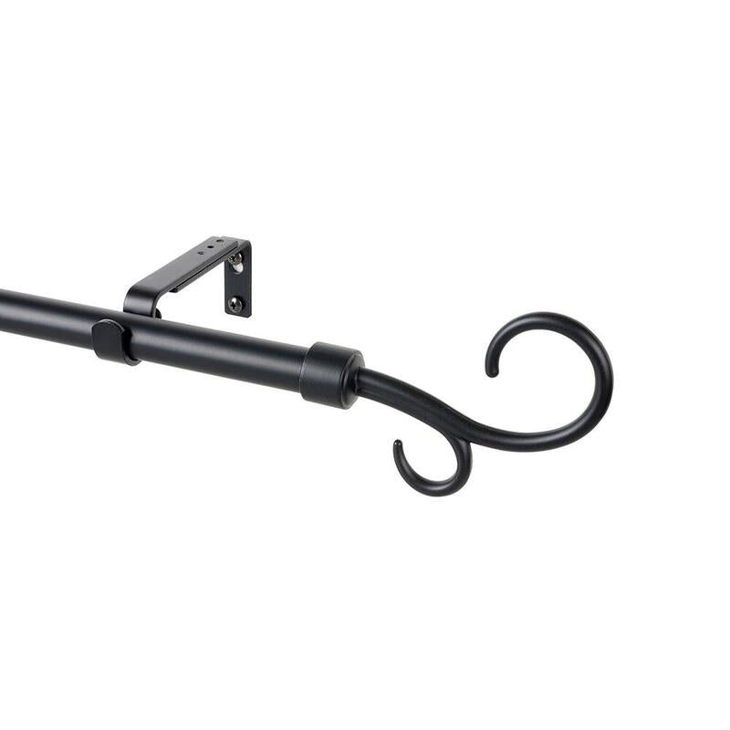 Kit Barra Curtain Báculo Black Extendable 160 - 300CM