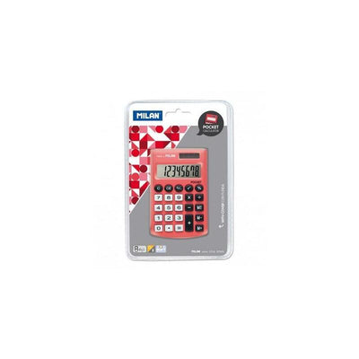 Milan Calculator Red Pocket 8 Digitos Dual Blister — image 1