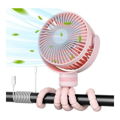 Momcozy Portable Stroller Fan, Pink — image 1