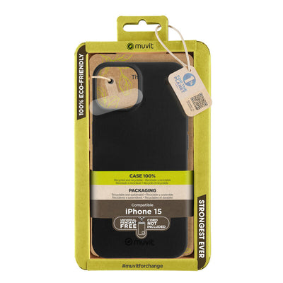 Muvit For Change Case Recycletek Compatible With Apple Iphone 15 Black — image 1