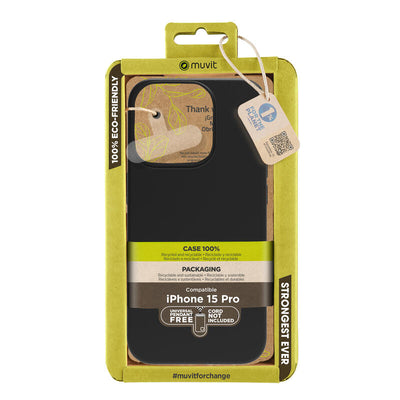 Muvit For Change Case Recycletek Compatible With Apple Iphone 15 Pro Black — image 1