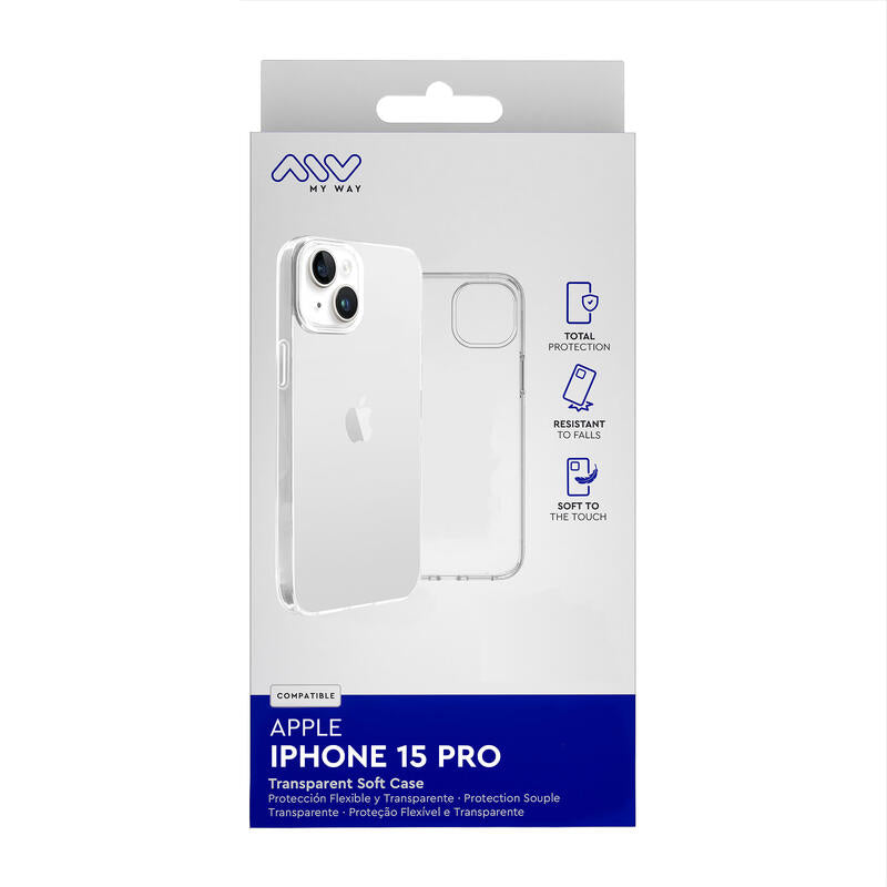 Myway Case Compatible With Apple Iphone 15 Pro Transparent