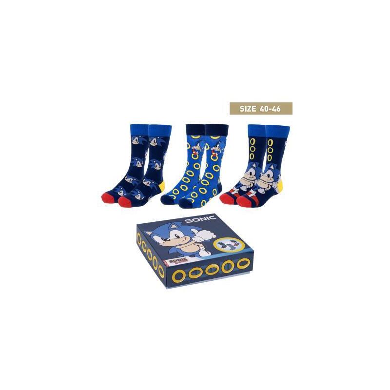 Pack Socks 3 Pieces Sonic Size 40 46