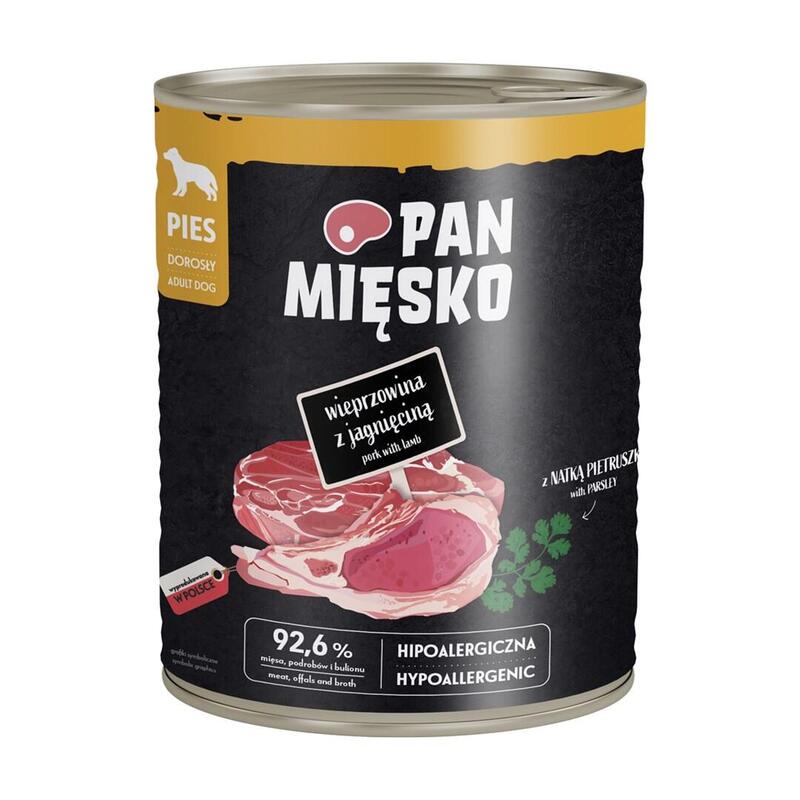 Pan Miesko Pork With Lamb - Comida Húmeda Perros - 800G