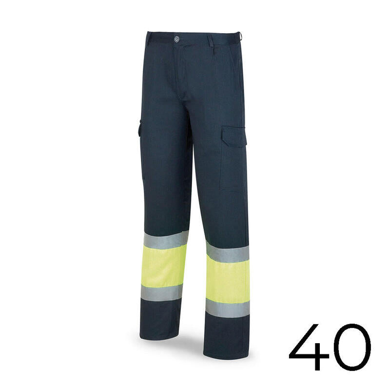 Pantalon Poliester/Algodón Bicolor High Visibilidad Azul/Amarillo Tamaño 40 388PFXYFA/40 Brand
