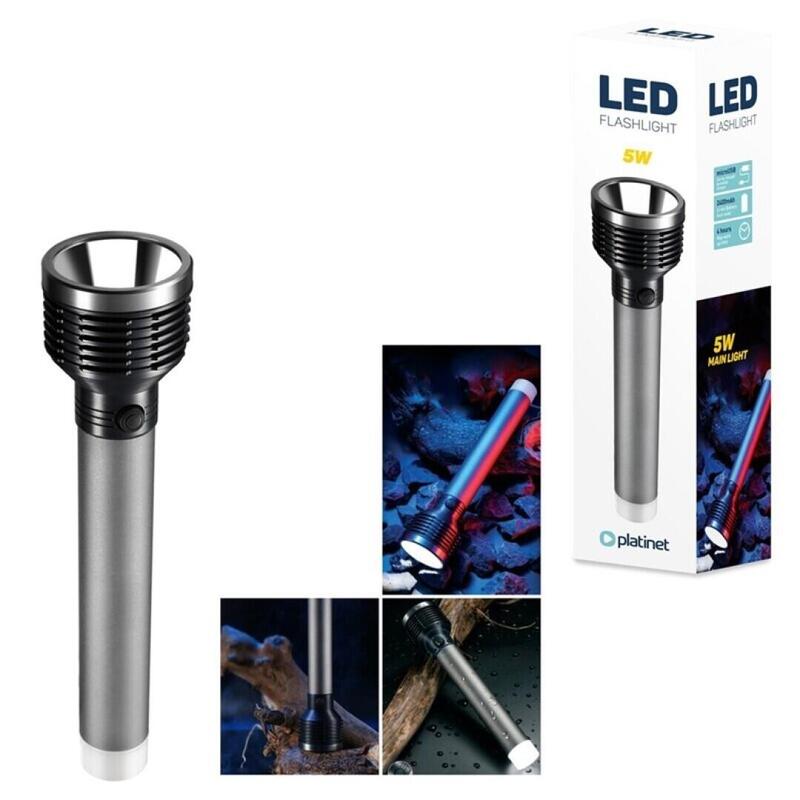 Platinet Linterna LED Aluminium 5W 2400MAH