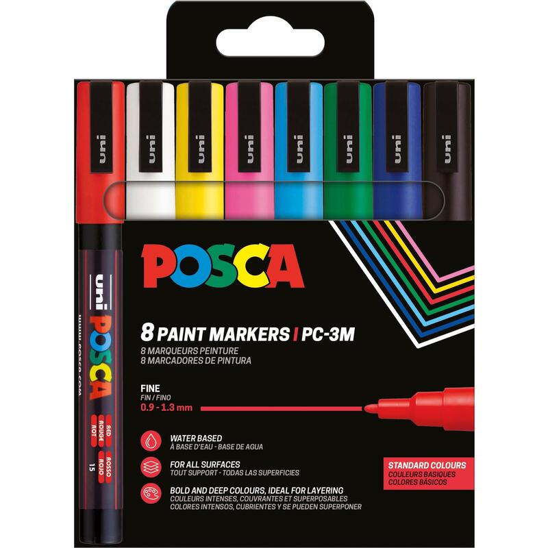 Posca Marker Uni PC-3M 8ER Set Basic