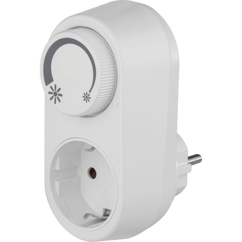 Rev Adapter Plug With Integr. Led-dimmer, White EMD201 20270112
