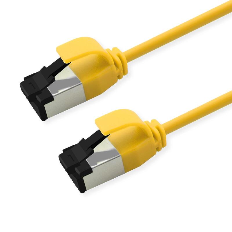Roline S FTP Network Cable KAT.8.1, Slim, PoE, Yellow 3M