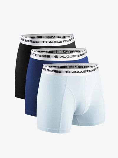 Men’s Daily Cotton Boxer Briefs Blue – 6-Pack