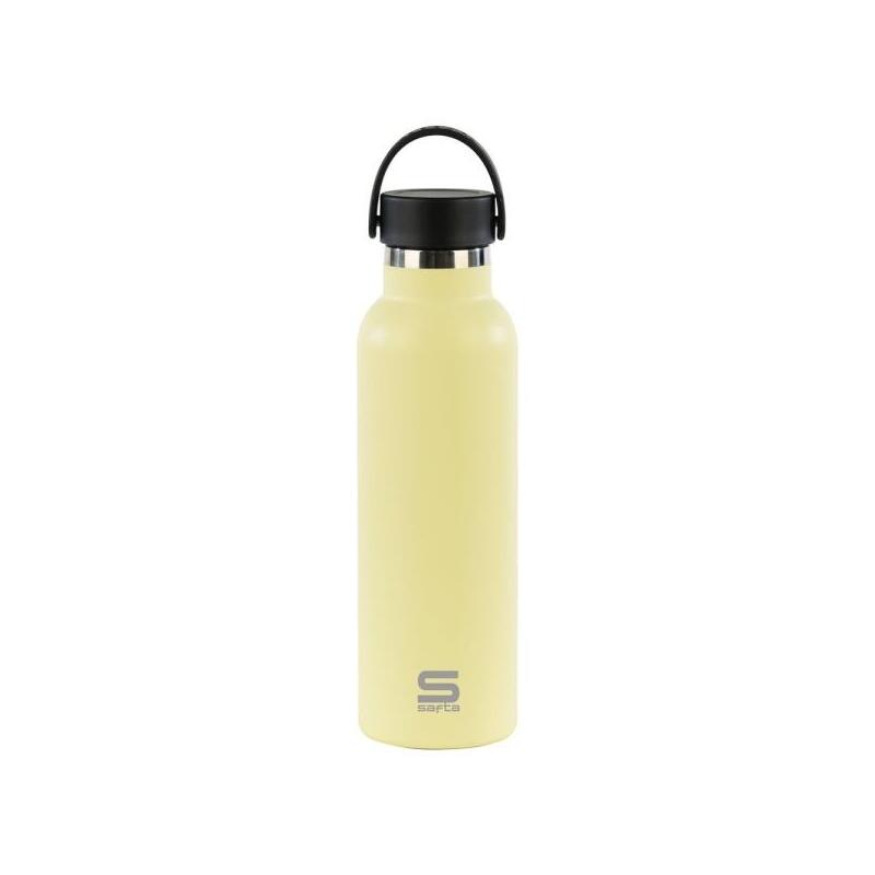 Safta Bottle Thermos 600ML - Steel Inoxidable - Handle Top - Yellow