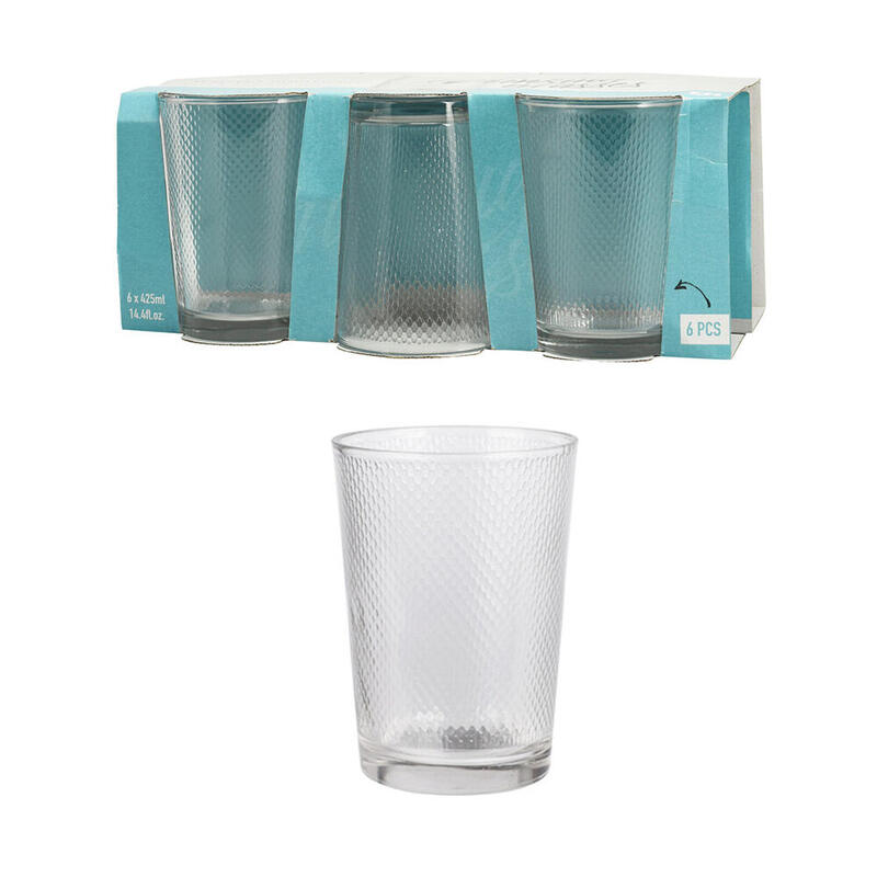Excellent Houseware Set 6 Glasses Water 425ML, YE6000770,