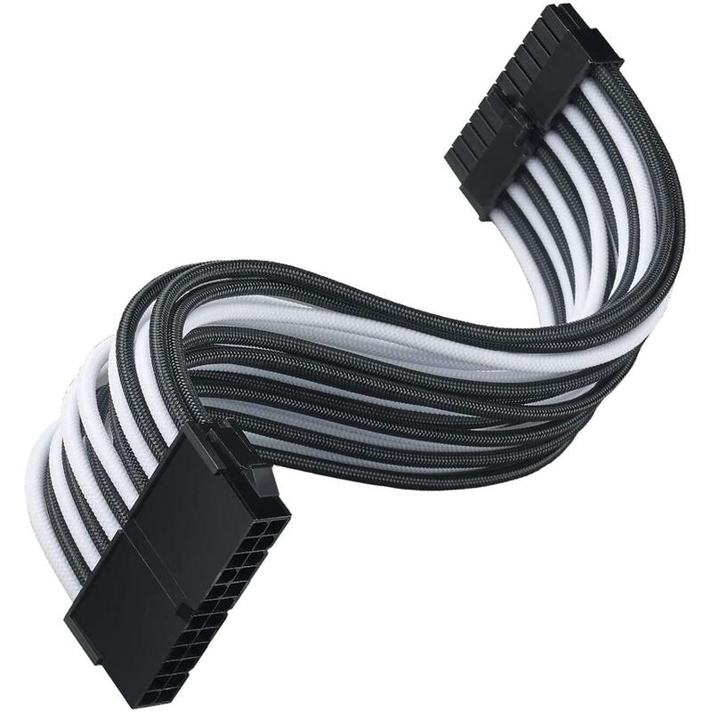 Silverstone Technology SST-PP07E-MBB - Cable Extensor Enfundado 30CM Motherboard 24PINES