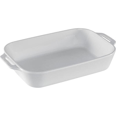 Staub Plate Rectangular Ceramic White 34X24CM — image 1