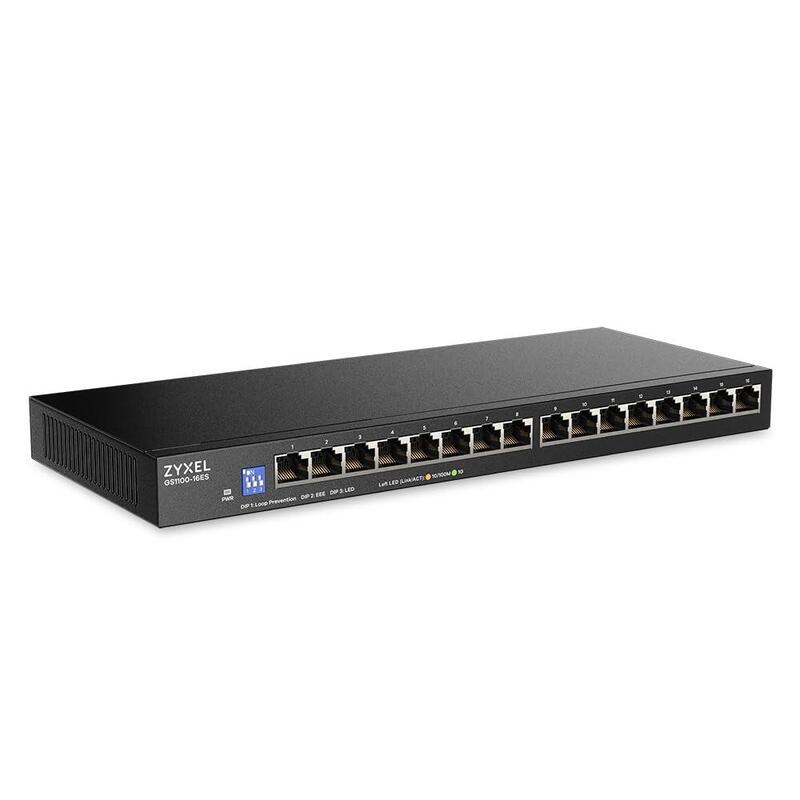 Zyxel Switch 16-PORT Gigabit Unmanaged Switch Slimline With Dip Sele