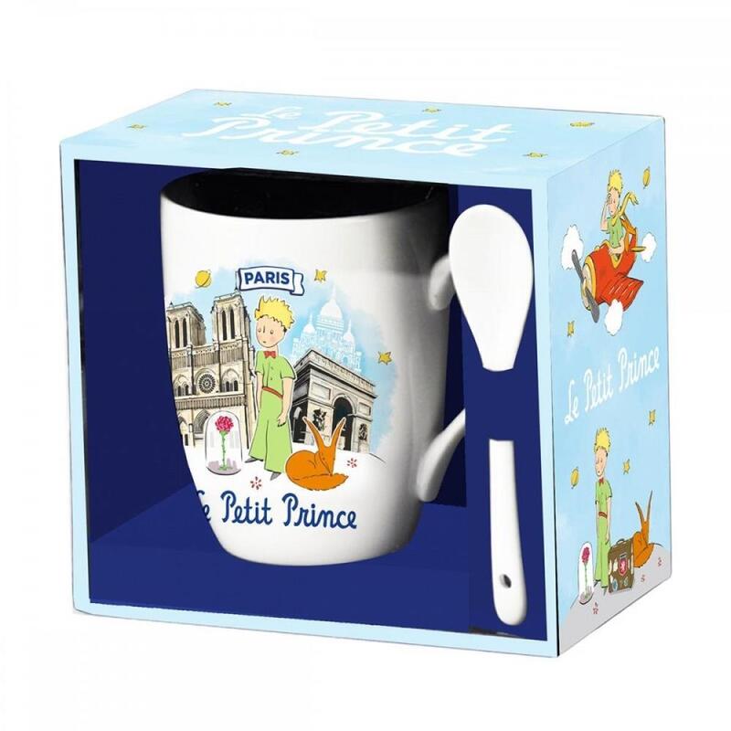 Enesco Mug With Cuchara Principito Arcoiris