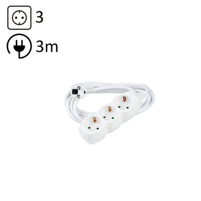 Technik Power Strip Power 3 Plugs 3,0M 16A White — image 1
