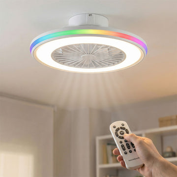 Ceiling Fan with RGB LED Light, Hidden Blades and Remote Control Nexory InnovaGoods