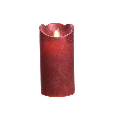 Candle Indoor LED Ø7,5X15CM Colour Rojo.acabado Metallic Light White Cálido — image 1