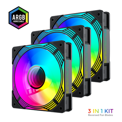 Gamemax Fan PC Case Fan KF300R Bk Black — image 1